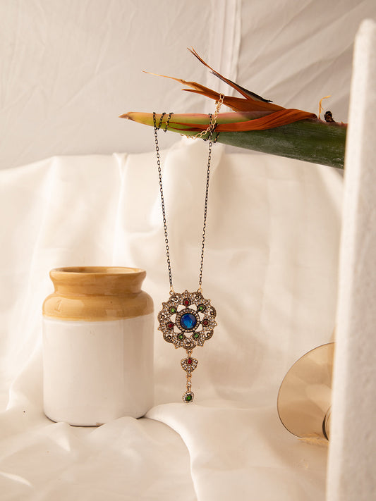 Gold Plated Designer Stone Necklace
