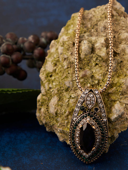 Gold Plated Designer Stone Necklace