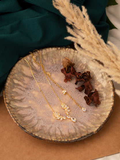 Gold Plated Designer Stone Necklace