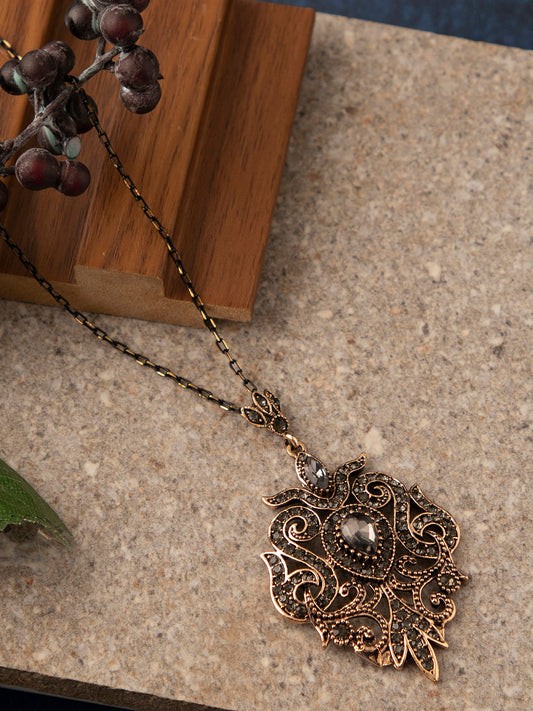 Gold Plated Designer Stone Necklace