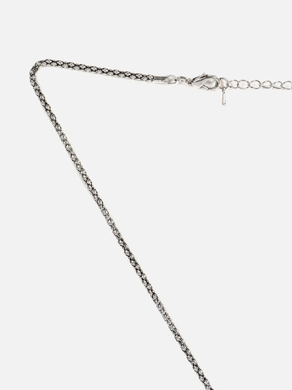 Silver Plated Designer Stone Necklace