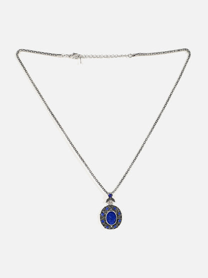 Silver Plated Designer Stone Necklace