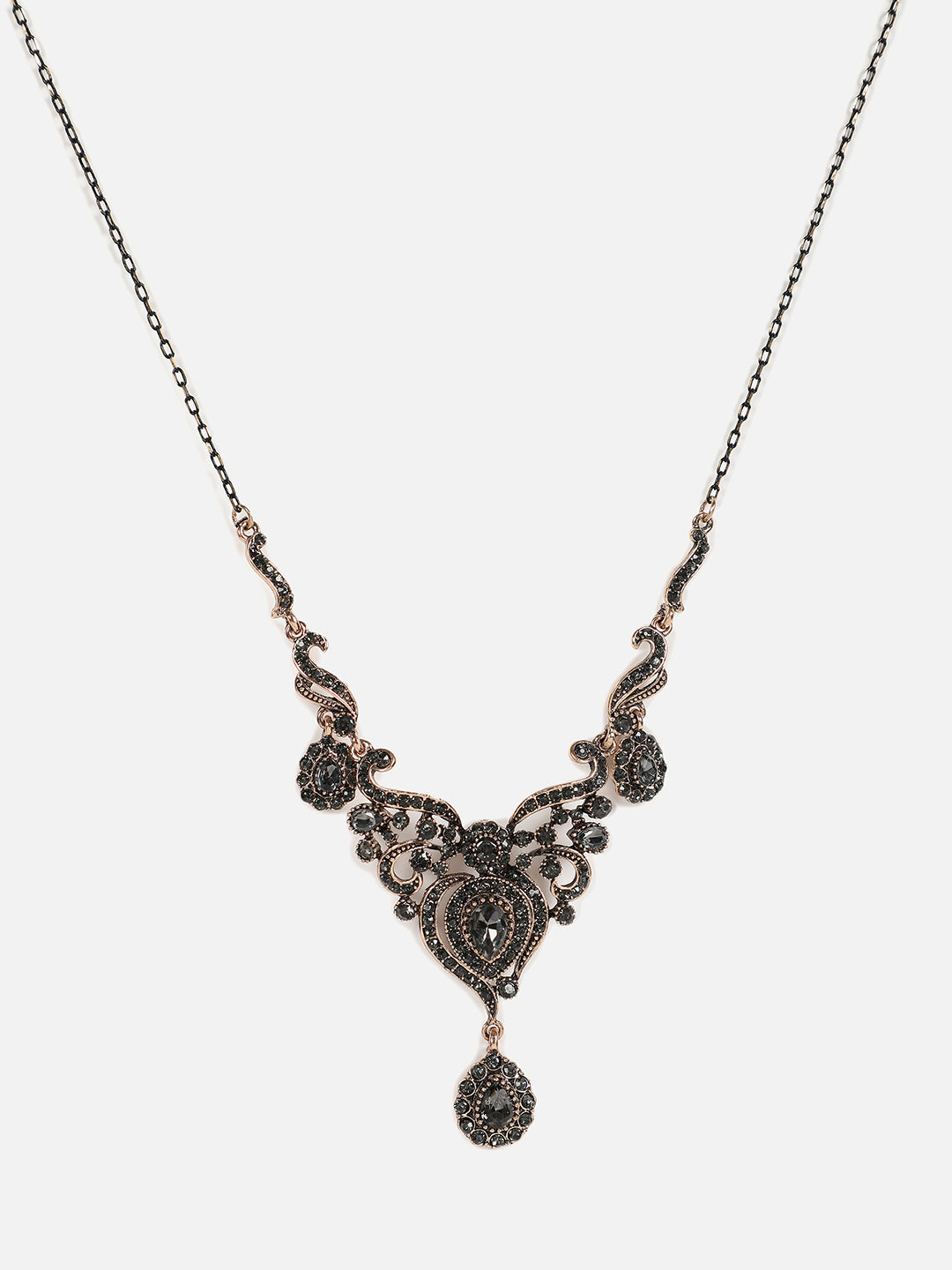 Gold Plated Designer Stone Necklace and Earring Set