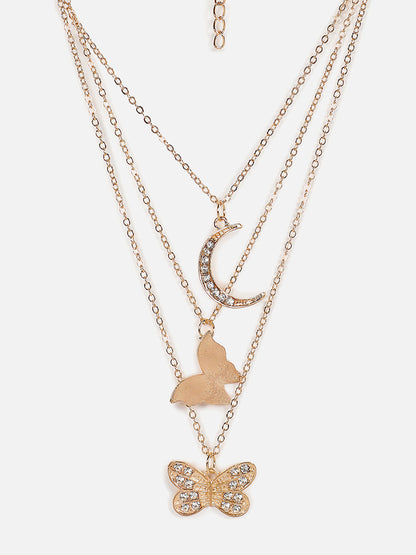 Gold Plated Designer Stone Necklace
