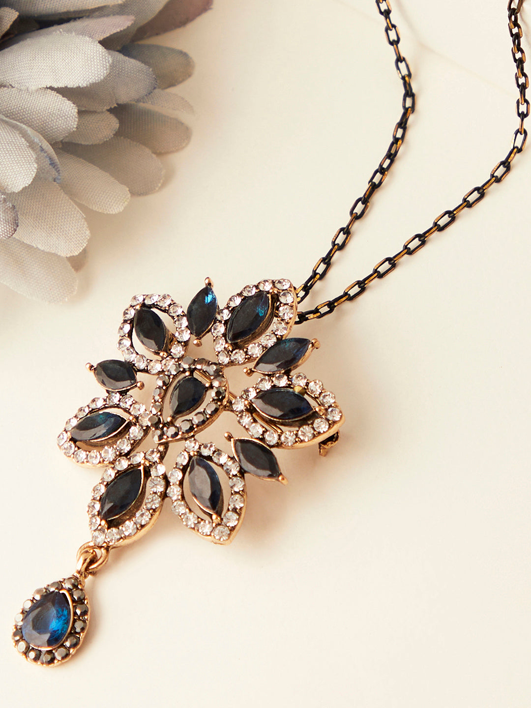 Silver Plated Designer Stone Necklace