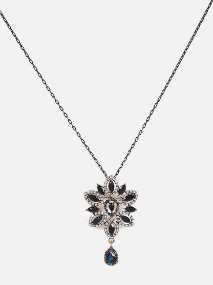 Silver Plated Designer Stone Necklace