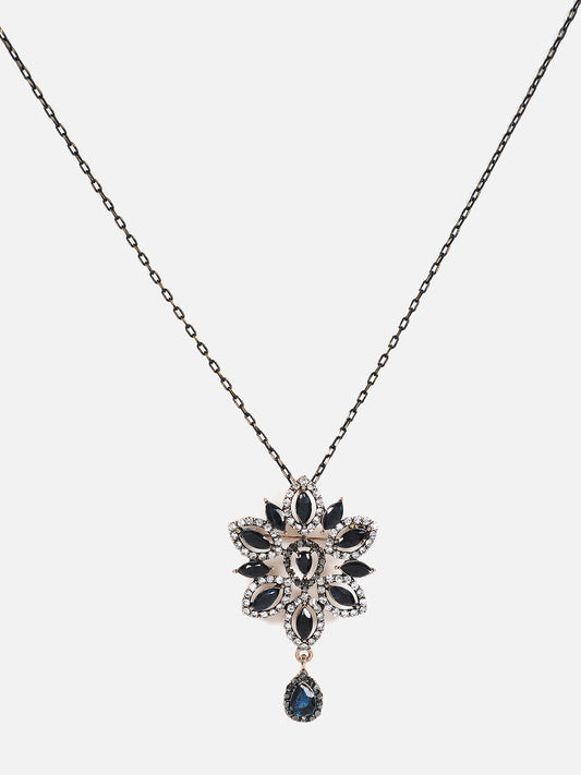 Silver Plated Designer Stone Necklace
