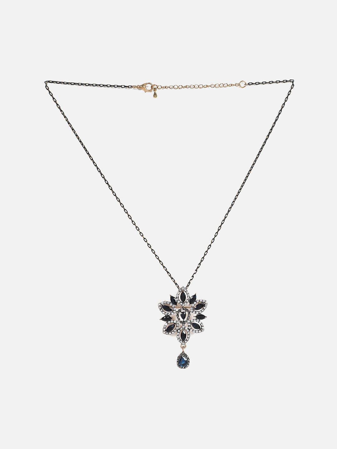 Silver Plated Designer Stone Necklace