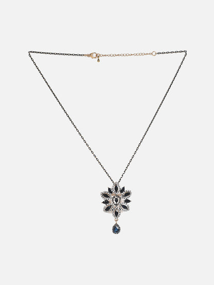 Silver Plated Designer Stone Necklace