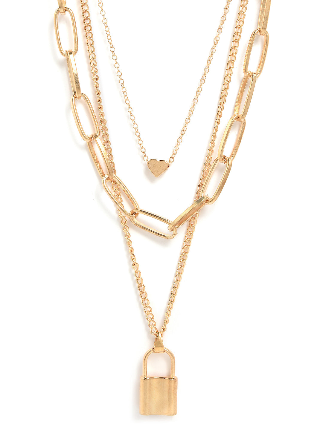 Pack of 3 Gold Plated Trendy Zirconia Chain