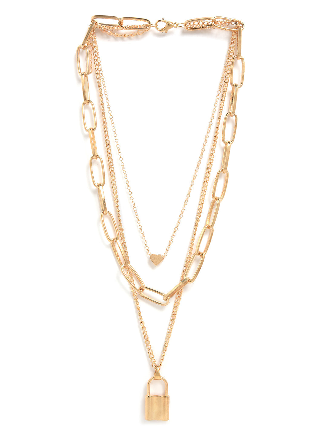 Pack of 3 Gold Plated Trendy Zirconia Chain