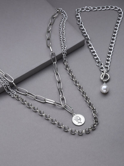 Pack of 3 Pearl Embellished Chains