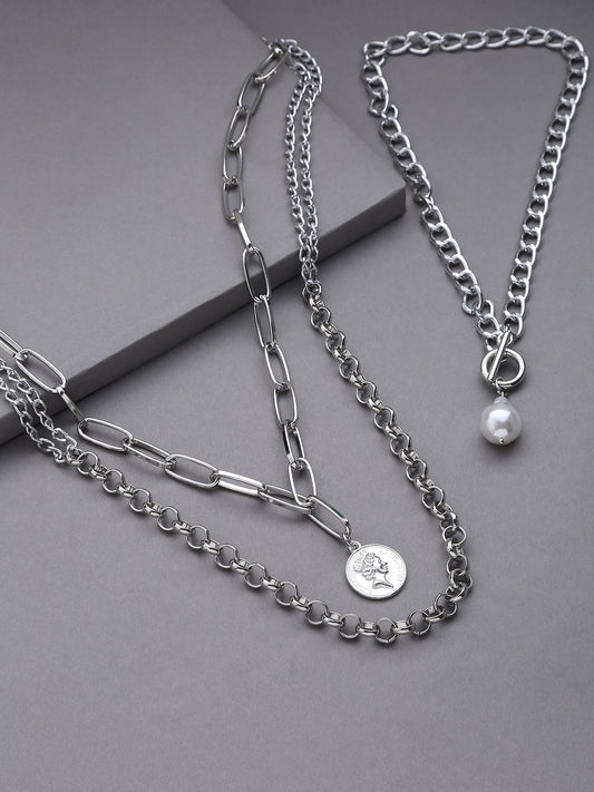 Pack of 3 Pearl Embellished Chains