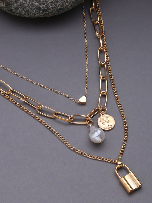 Pack of 3 Gold Plated Chains