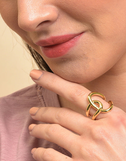 Golden Maze Ring