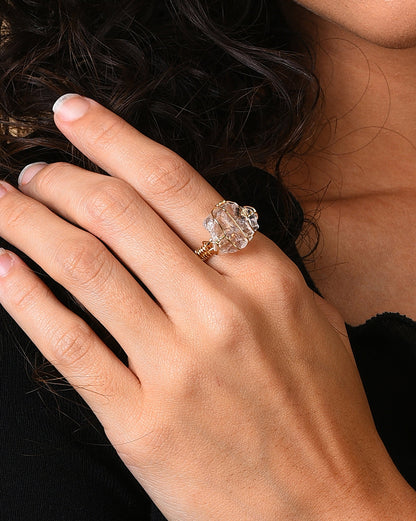 Gold Plated Designer Stone Ring