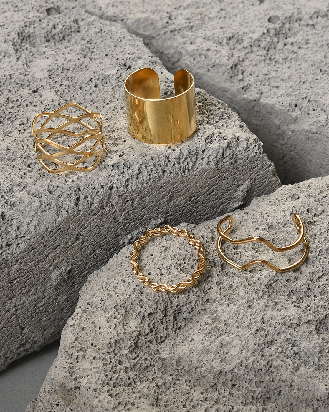 Pack of 4 Sleek Rings