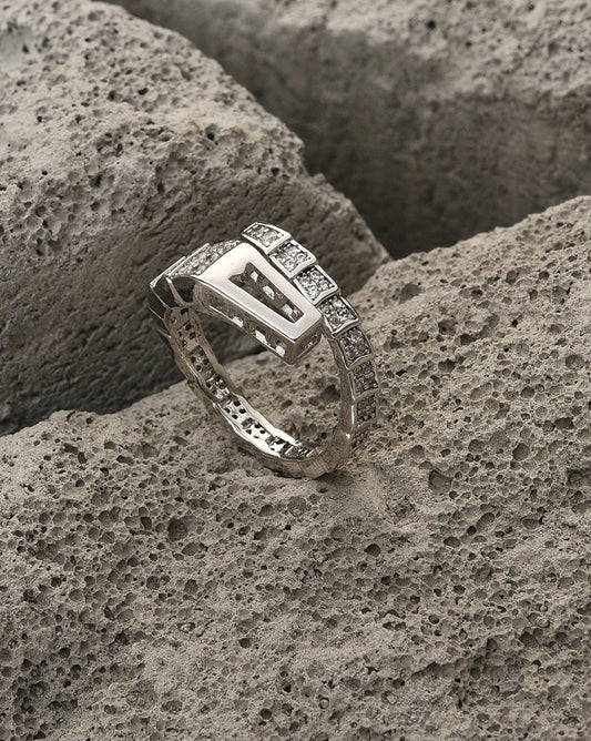Silver Plated American Diamond Ring