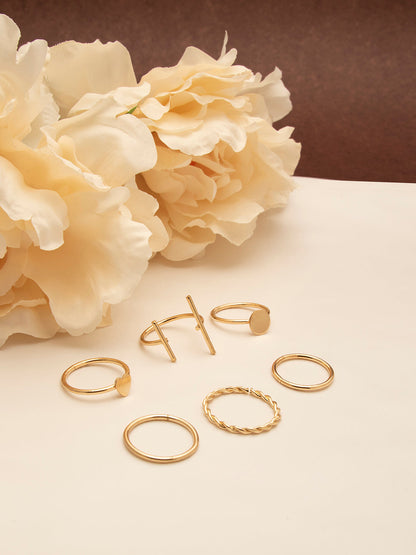 Pack of 6 Sleek RIngs