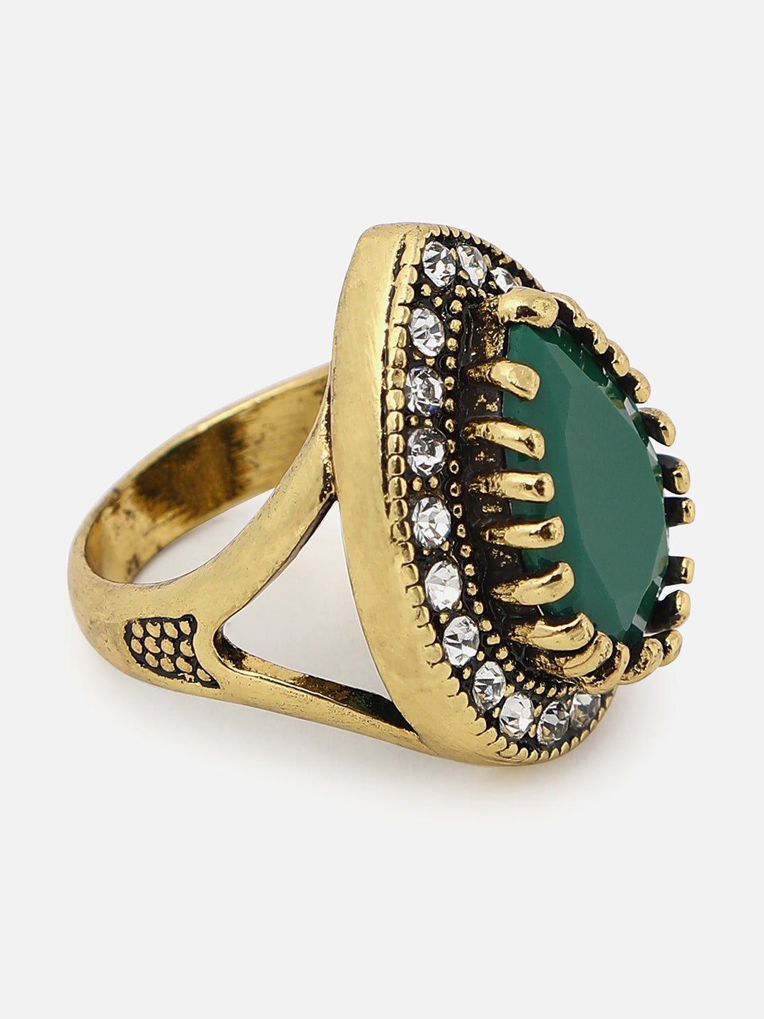 Gold Plated Designer Stone Ring