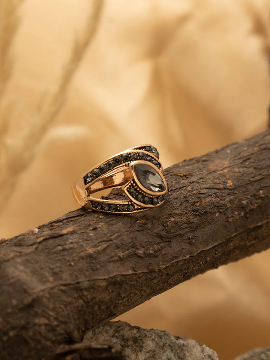Gold Plated Designer Stone Ring