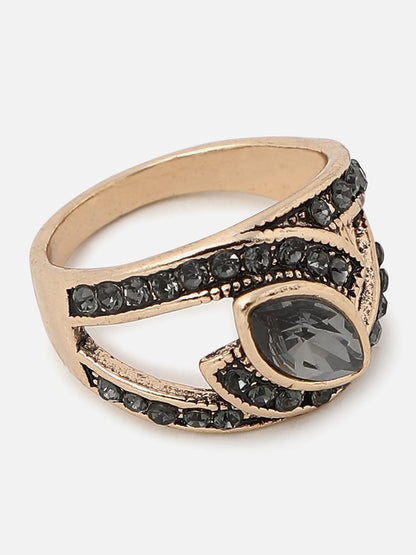 Gold Plated Designer Stone Ring