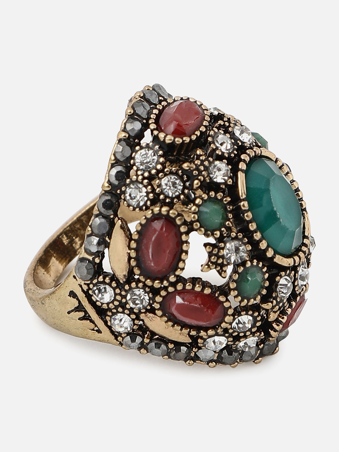 Gold Plated Designer Stone Ring