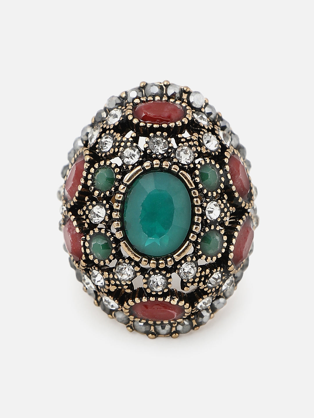 Gold Plated Designer Stone Ring
