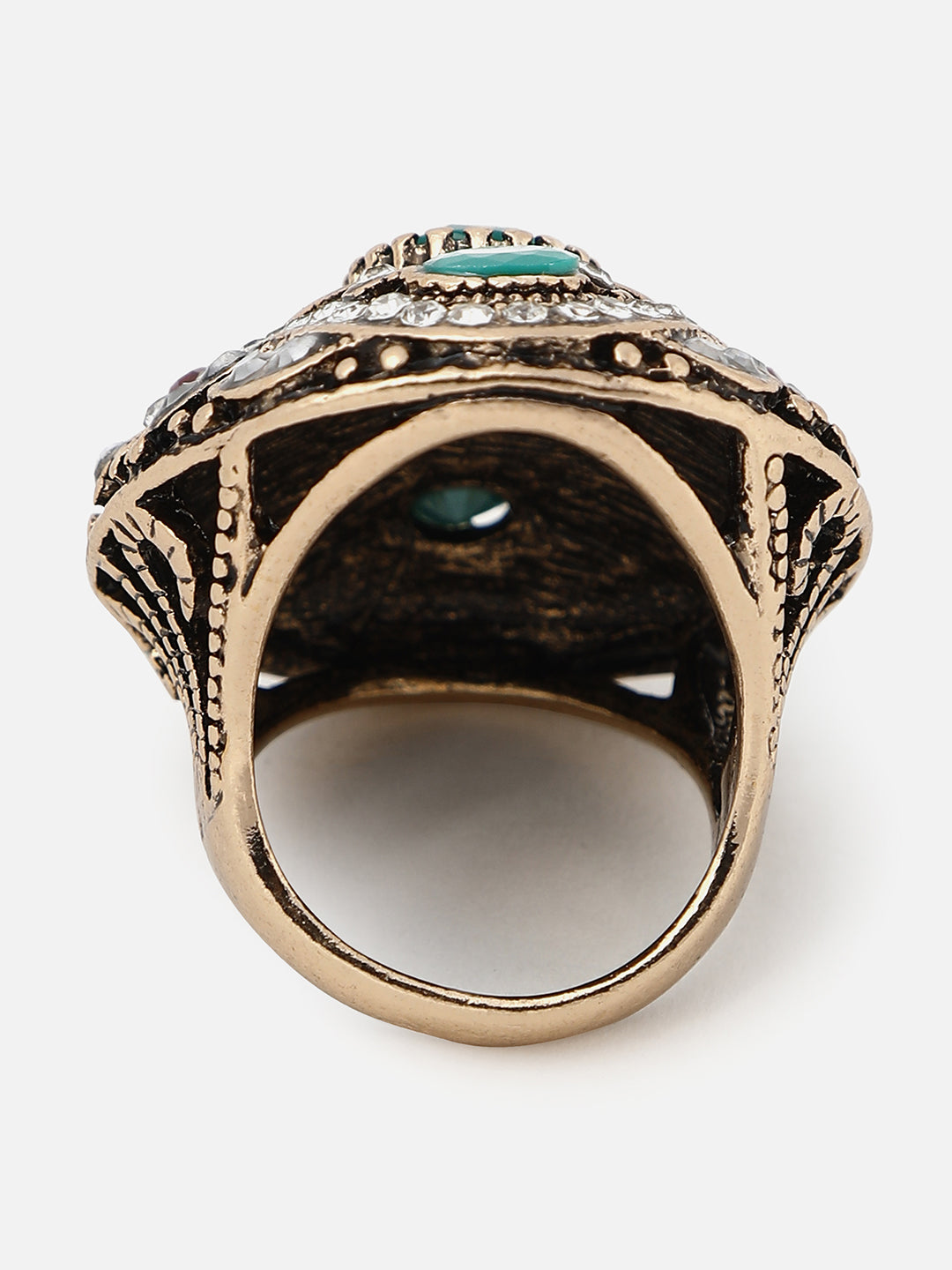 Gold Plated Designer Stone Ring