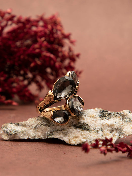 Gold Plated Designer Stone Ring