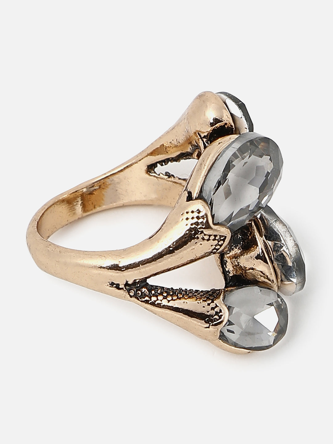 Gold Plated Designer Stone Ring