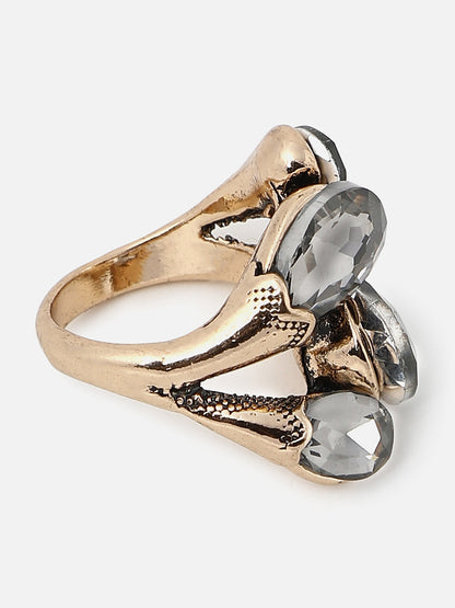 Gold Plated Designer Stone Ring
