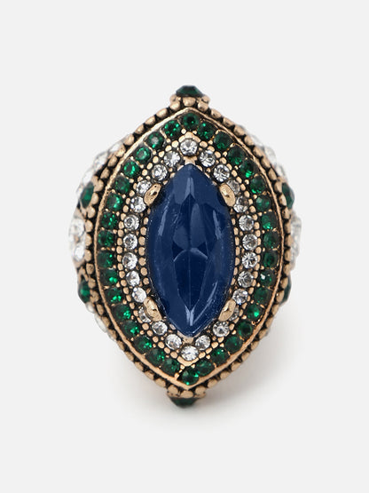Gold Plated Designer Stone Ring