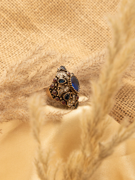 Gold Plated Designer Stone Ring