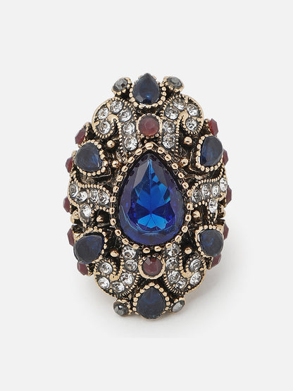 Gold Plated Designer Stone Ring