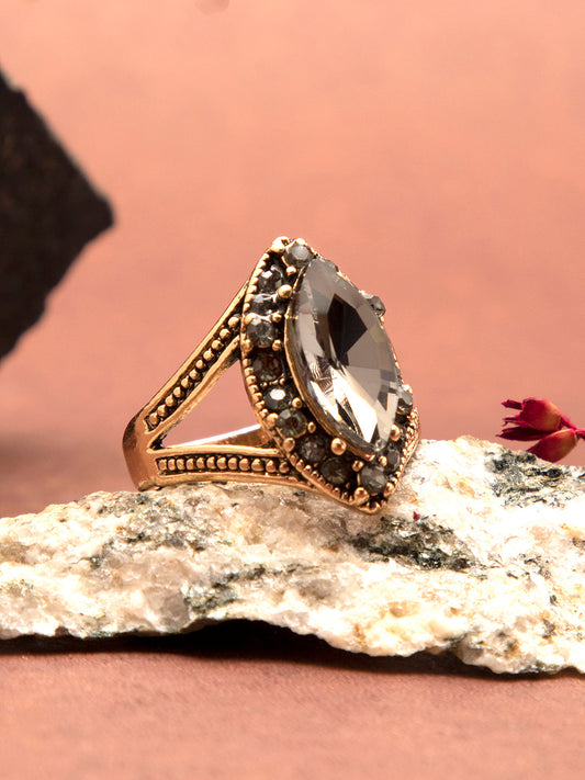 Gold Plated Designer Stone Ring