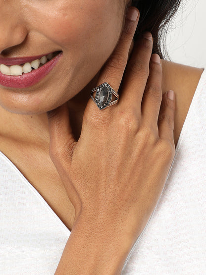 Gold Plated Designer Stone Ring