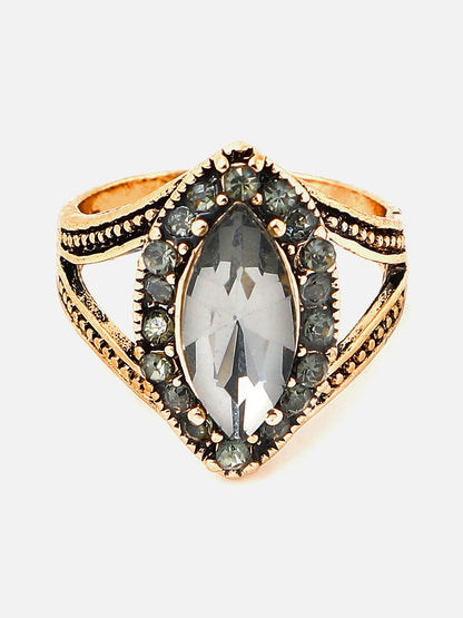 Gold Plated Designer Stone Ring