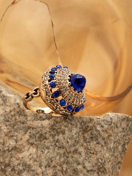 Gold Plated Designer Stone Ring