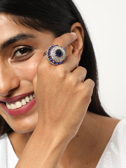 Gold Plated Designer Stone Ring