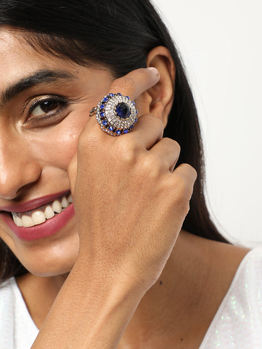 Gold Plated Designer Stone Ring