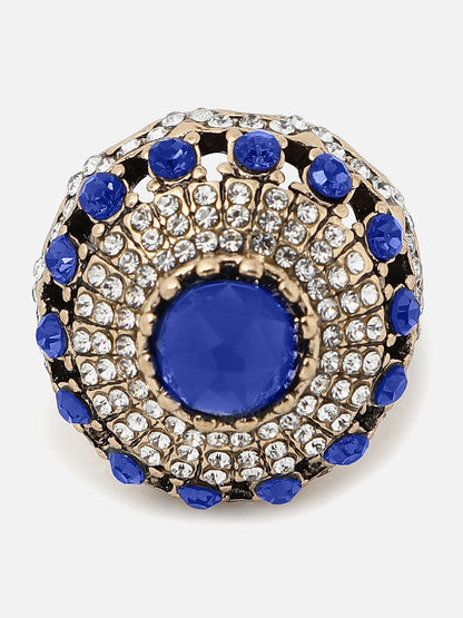 Gold Plated Designer Stone Ring