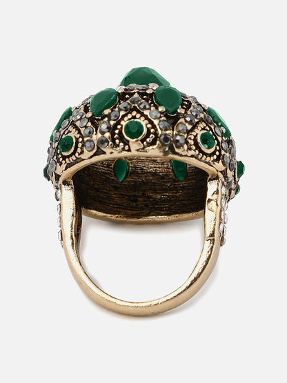 Gold Plated Designer Stone Ring
