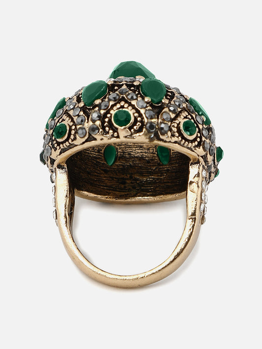 Gold Plated Designer Stone Ring