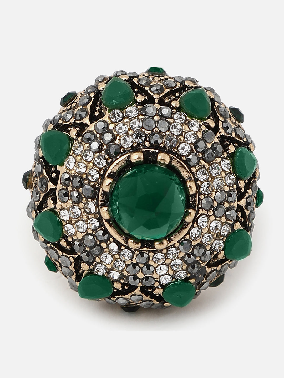 Gold Plated Designer Stone Ring