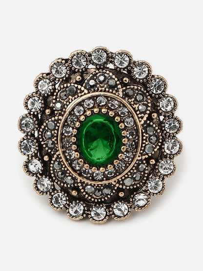 Gold Plated Designer Stone Ring