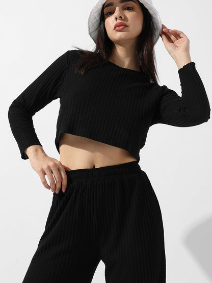 Solid Ribbed Co-Ord Set