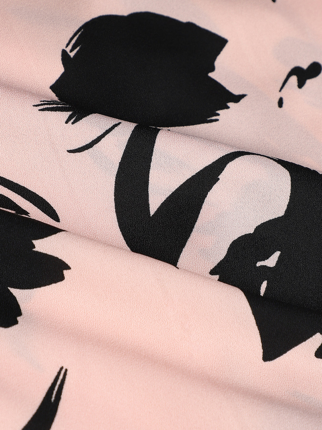 Baby Pink Abstract Print Dress