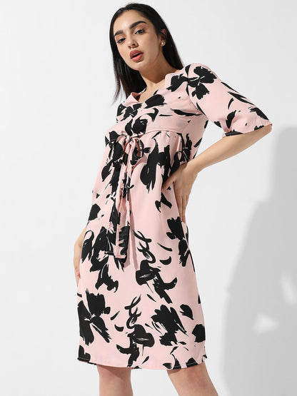 Abstract Print Dress