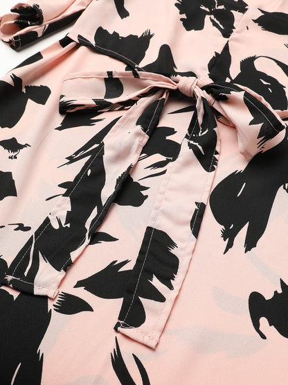 Abstract Print Dress